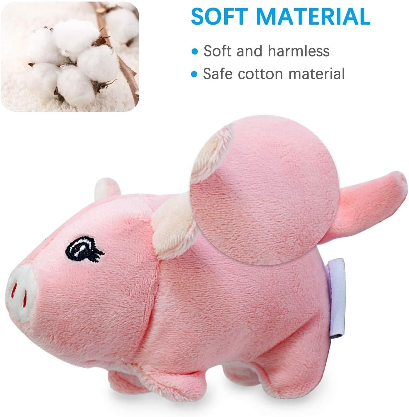 LEGEND SANDY Squeaky Plush Dog Toy Pack for Puppy, Small Stuffed Puppy Chew Toys 6 Dog Toys Bulk with Squeakers, Cute Soft Pet Toy for Small Medium Size Dogs - Image 3