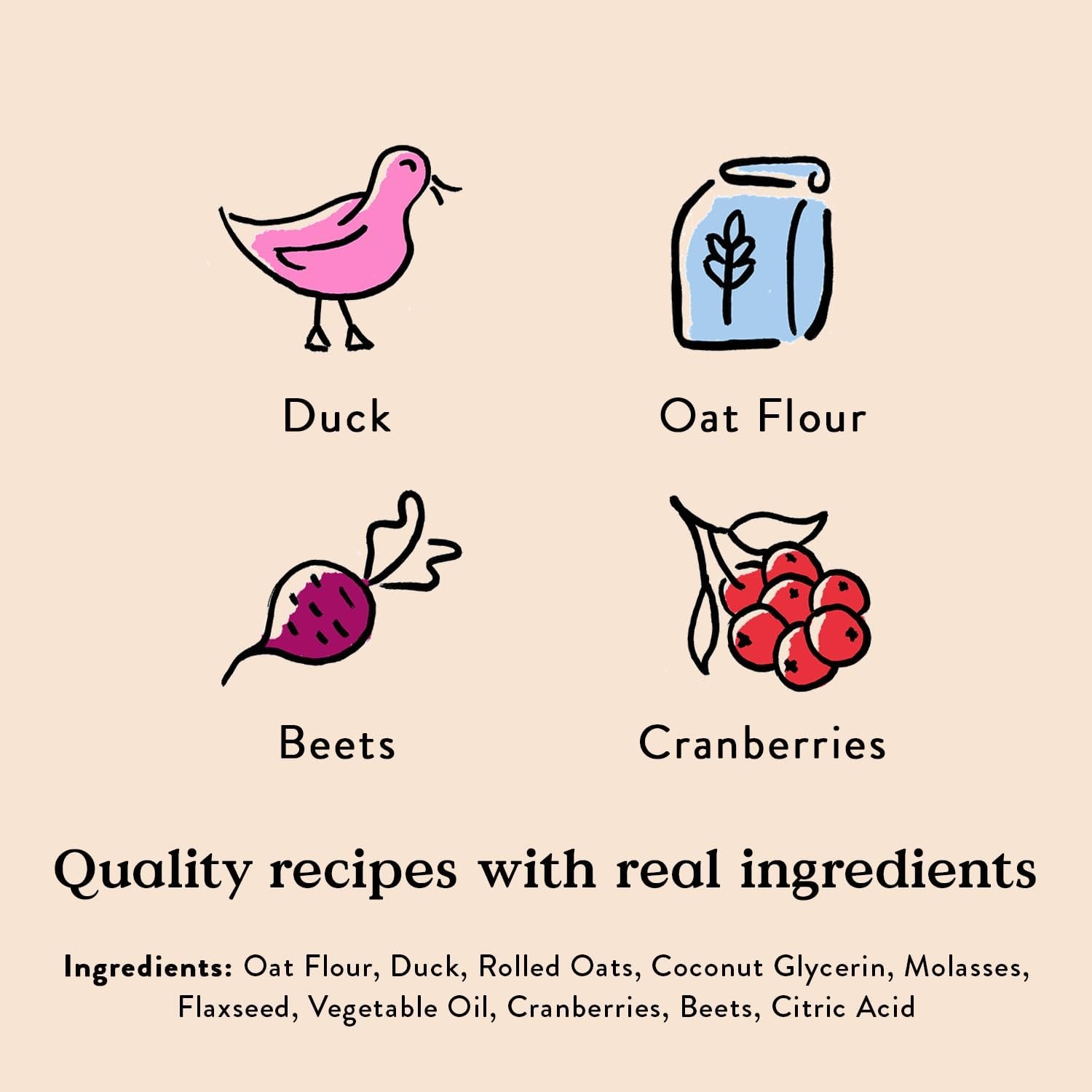 Bocce's Bakery Oven Baked Duck Recipe Treats for Dogs, Wheat-Free Everyday Dog Treats, Made with Real Ingredients, Baked in The USA, All-Natural Soft & Chewy Cookies, Duck, 6 oz - Image 3