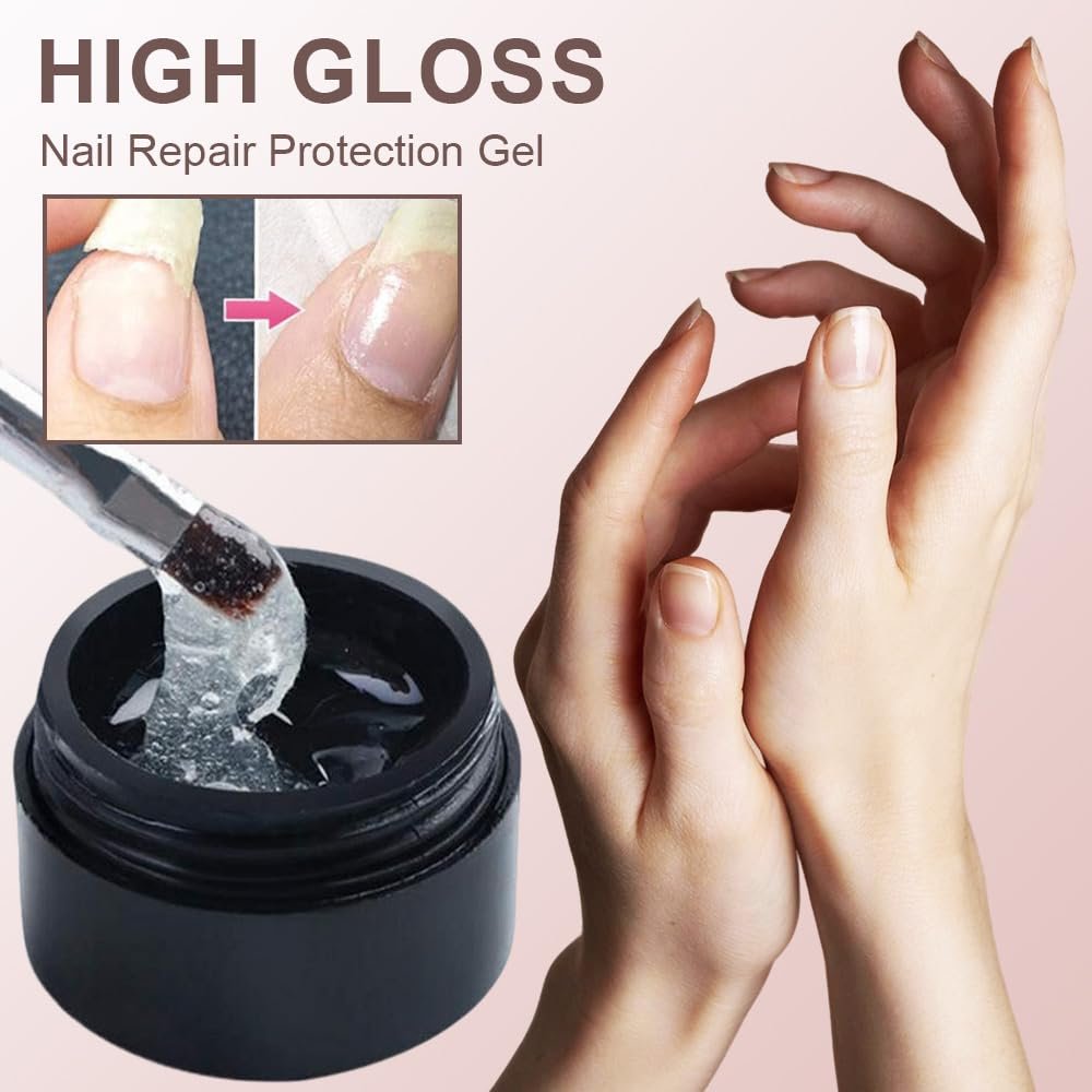 Nail Repair Protection Gel, 2024 New Nail Repair Kit for Split Natural Nail, Instant Cracked Nail Repair Gel, Nail Repair Kit for Cracked Natural Nail Emergency Easy Quick Fix (Not brush) - Image 3