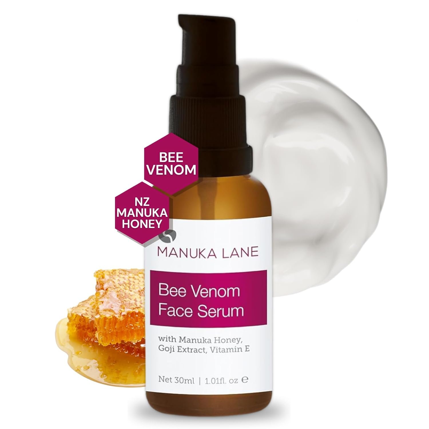 Bee Venom Face Serum for Face and Neck with Manuka Honey, Goji Extract and Vitamin E | Plant Based Formula | Carefully formulated to keep your skin young and healthy! - Image 2