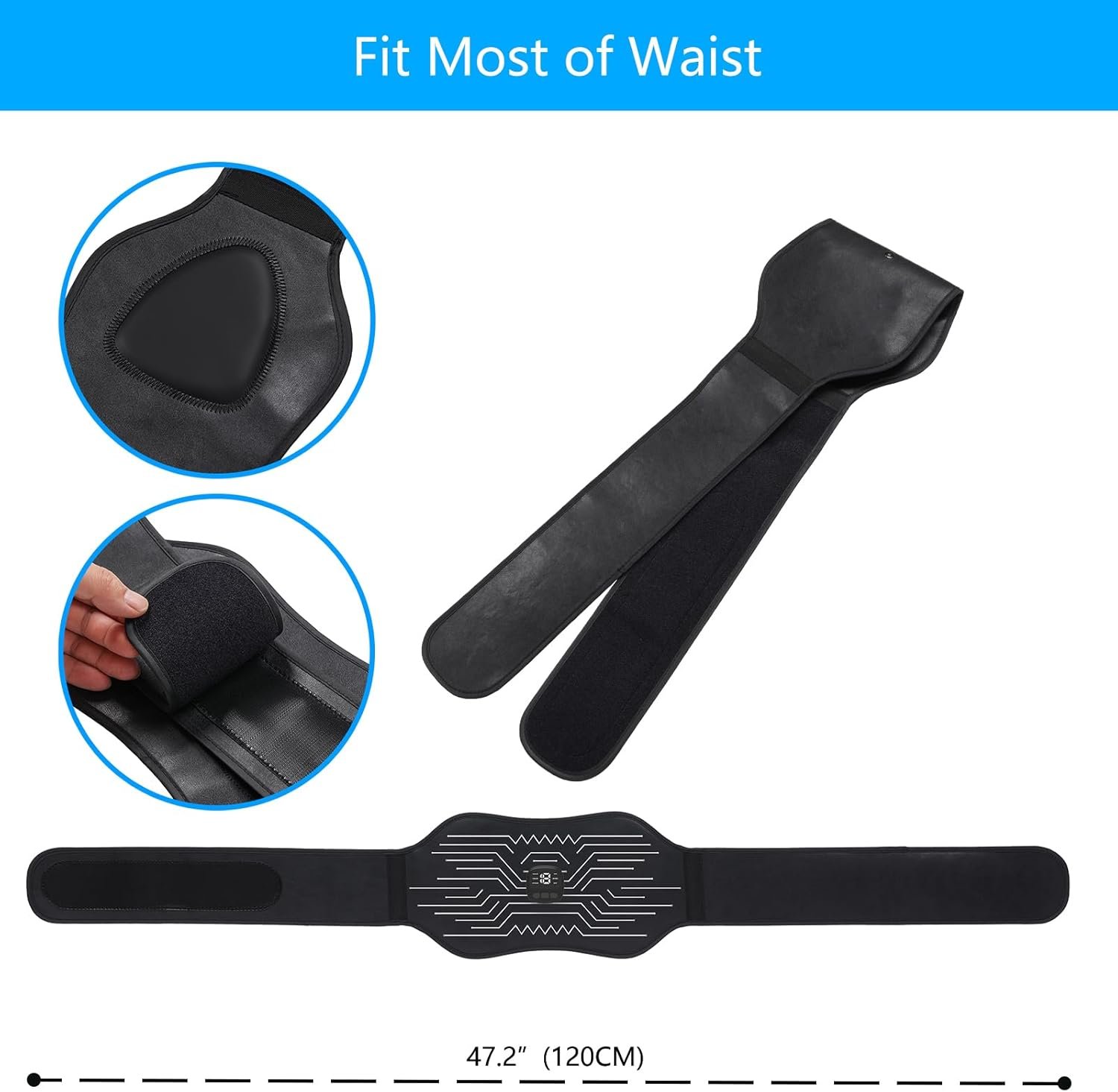 FDA Cleared, ABS Stimulator - EMS Muscle Stimulator - Portable Muscle Toner for Abdomen - Fitness Ab Workout Equipment for Women and Men, Black White - Image 6