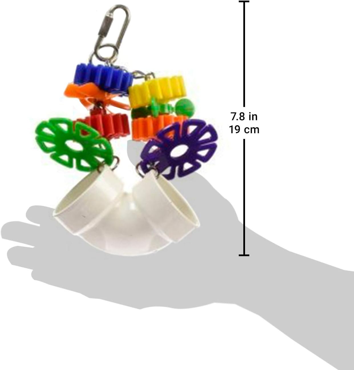 Super Bird Creations SB751 PVC Forager Bird Toy, Medium/Large Bird Size, 3” x 5” x 8” - Image 4