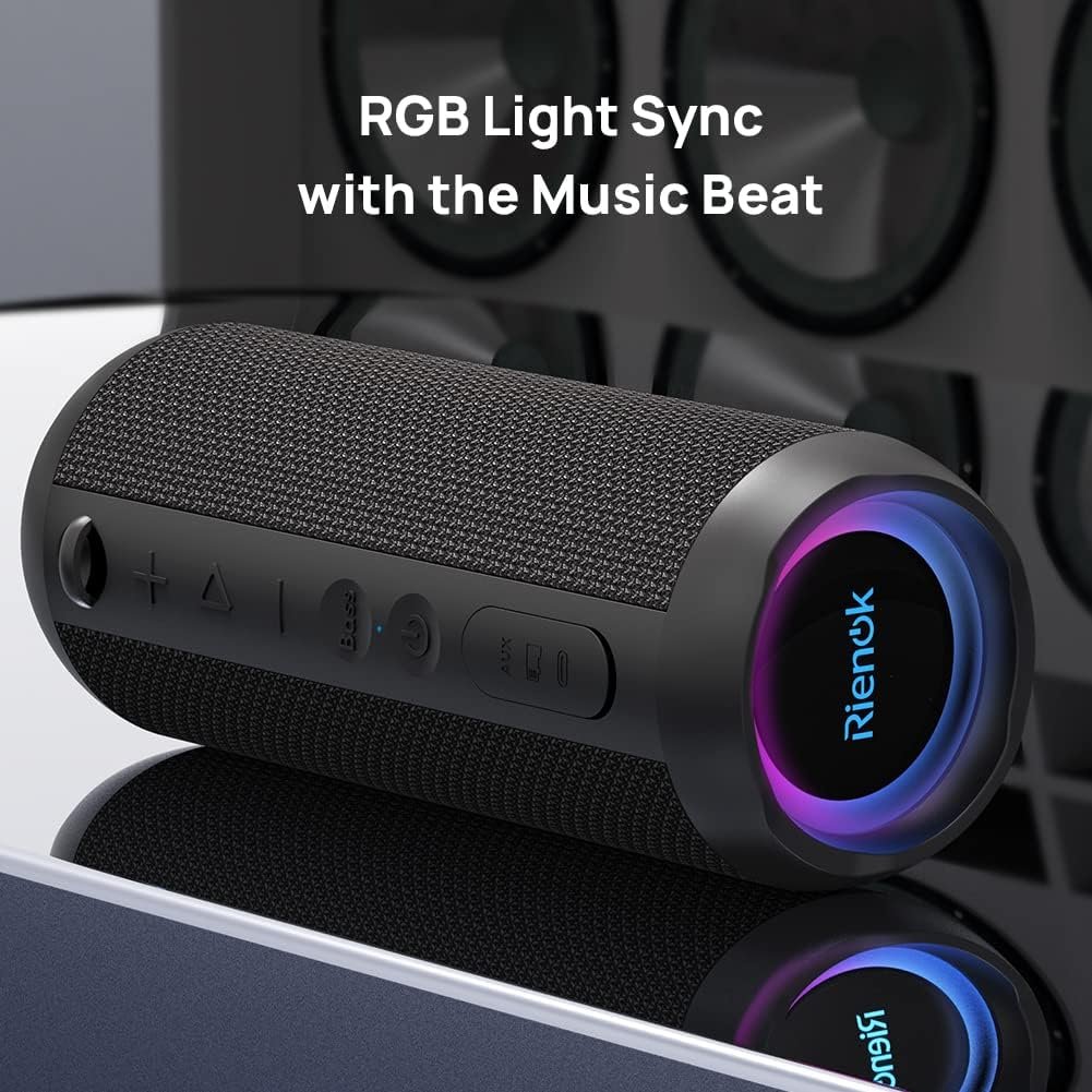 RIENOK Portable Bluetooth Speaker 30W Dual Pairing True Wireless Stereo HD Sound IPX7 Waterproof Outdoor Sport Shower Wireless Speaker Bluetooth 5.3 for Home Party - Image 11