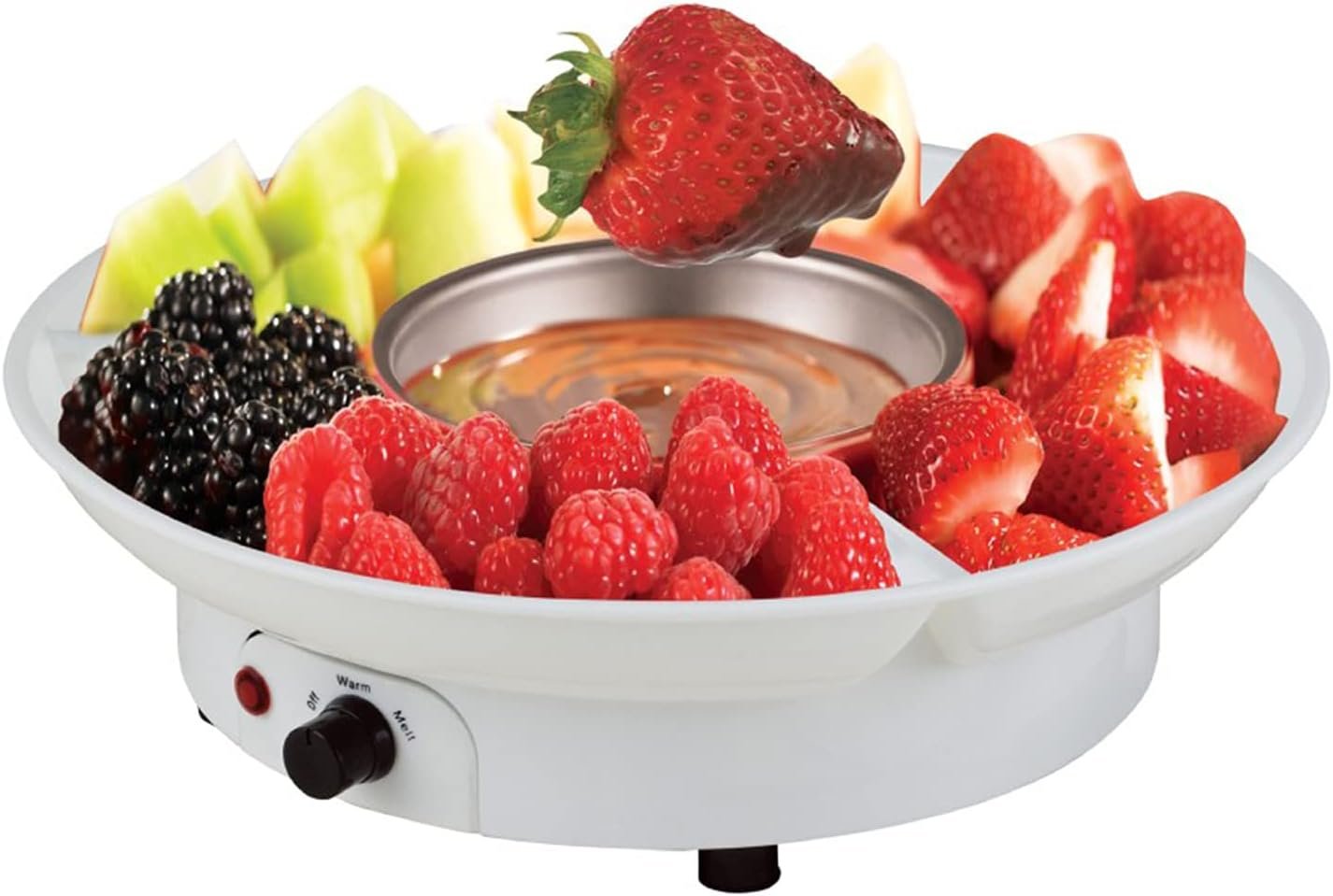 Chocolate Melting Warming Fondue Pot, 110V 25W Electric Fondue Maker Deluxe Gift Set w/10 Forks, 8.8 Oz Fondue Fountain kit-2 Modes Perfect for Melting Chocolate, Butter & Cheese - Parties & Dessert - Image 2