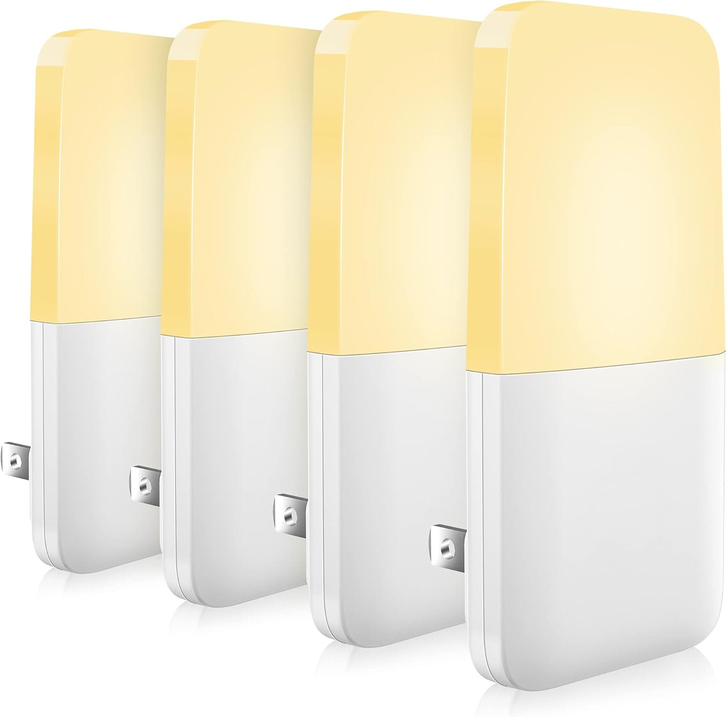 MAZ-TEK Plug in Night Light, Warm White LED Nightlights with Smart Dusk to Dawn Sensor for Kids, Nursery, Ideal for Bedroom, Bathroom,Hallway, Stairs, Kitchen, 4 Pack - Image 2
