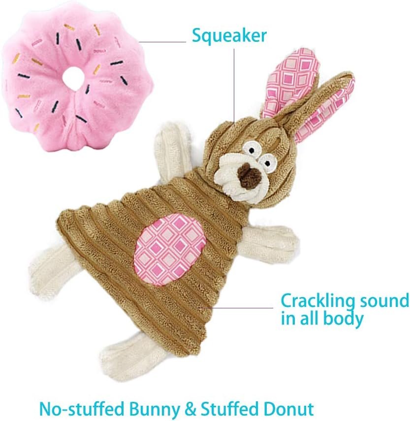 Puppy Toys for Teething, Puppy Chew Toys for Small Dogs, Crinkle Dog Toys Small Breed Boredom and stimulating, Dog Toys for Small Dogs, Pink, 5-Pack - Image 6