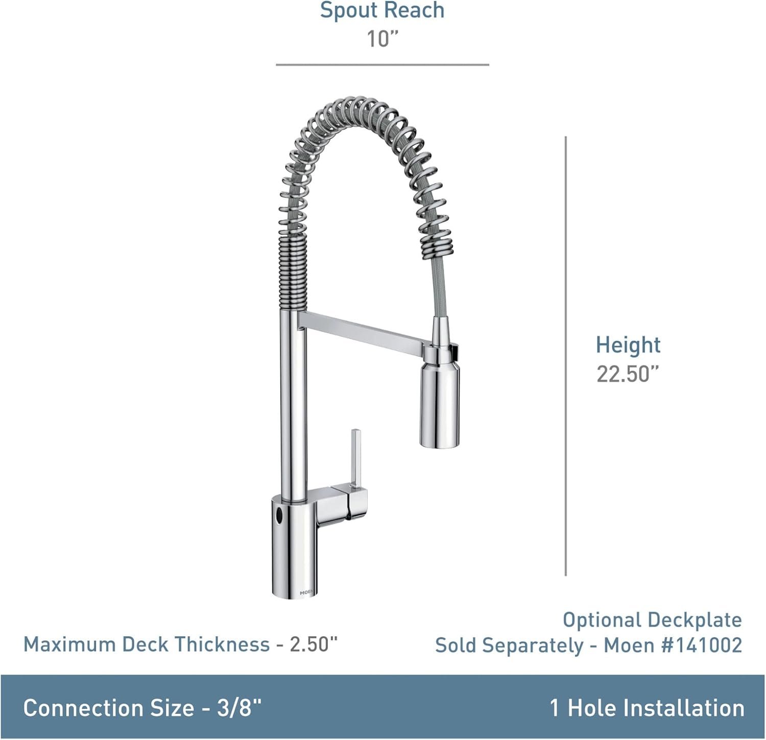 Moen Align Matte Black Motionsense Wave Sensor Touchless One-Handle High Arc Spring Pre-Rinse Pulldown Kitchen Faucet with Sprayer, Kitchen Sink Faucet for Bar, Farmhouse, Commercial, 5923EWBL - Image 6