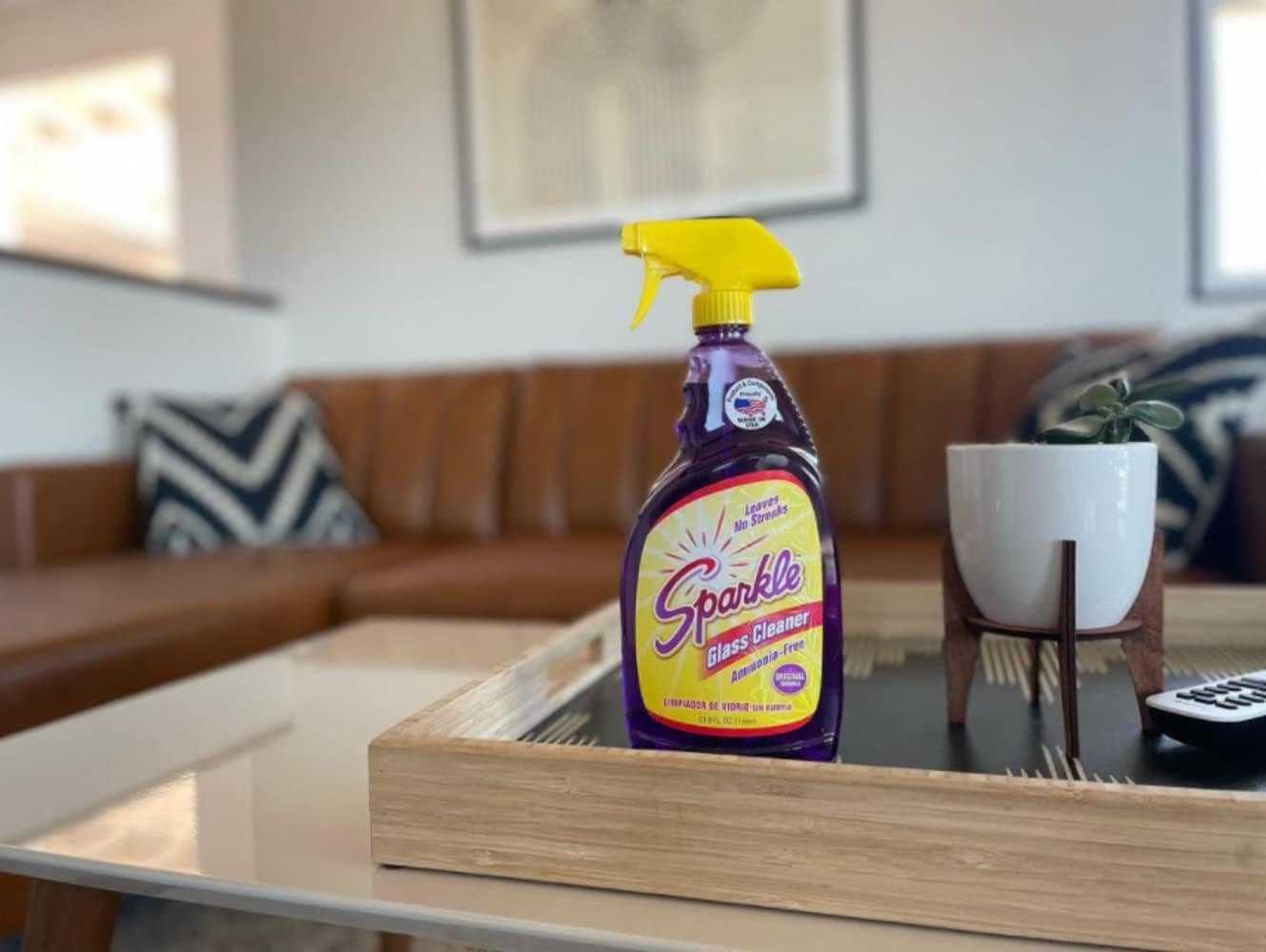 Sparkle Glass Cleaner Spray, Ammonia-Free Original Formula Glass Cleaner, Leaves No Streaks (33.8 Fl Oz, Pack of 2) - Image 2