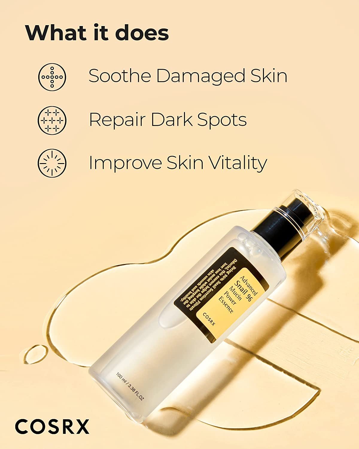 COSRX Post Acne Mark Recovery - Snail Mucin 96% Essence + Vitamin C 13% Serum, Intensive Hydrating for Fine lines, Hyperpigmentation, After Blemish Care - Image 5