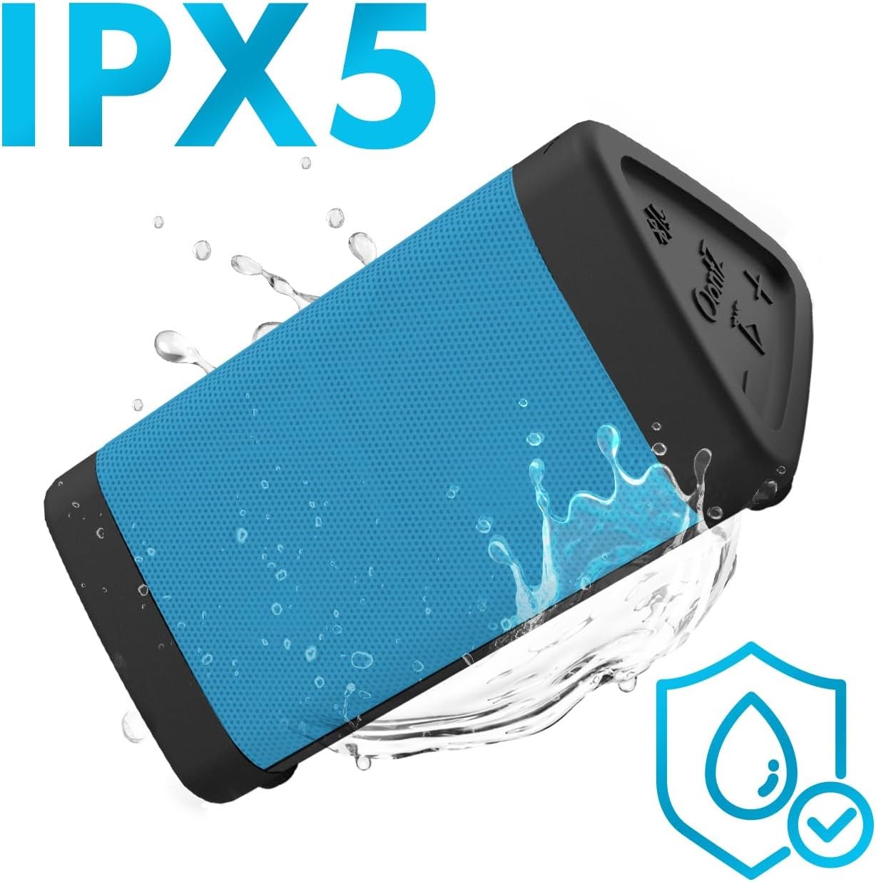 OontZ Angle 3 Blue Bluetooth Speaker with Bracket and Clamp Mount, Portable IPX5 Waterproof Speaker - Image 8