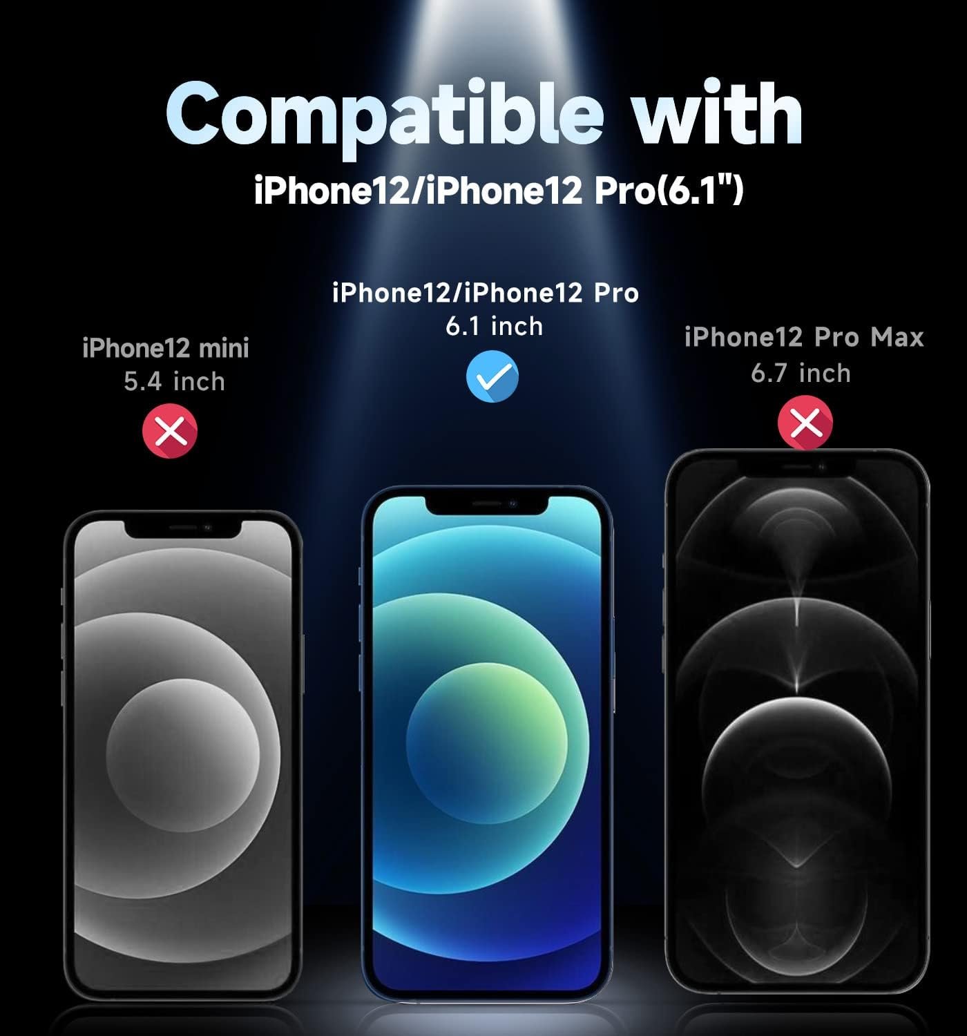 MAGIC JOHN 2 Pack for iPhone 12/iPhone 12 Pro 6.1 inch Tempered Glass Screen Protector, Auto Dust-Elimination Installation, Bubble Free, HD Clear, Easy Installation - Image 3