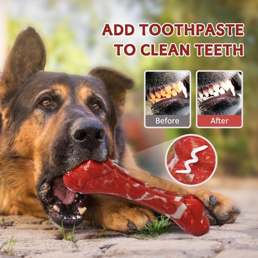 Dog Toys for Aggressive Chewers Large Dogs Indestructible Dog Chew Toys Tough Nylon Dog Bones to Keep Them Busy - Image 4