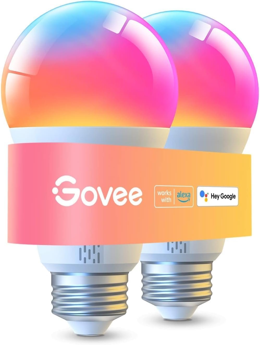 Govee LED Smart Light Bulbs, 1000LM Color Changing Light Bulb, Wi-Fi & Bluetooth Light Bulbs, Work with Alexa and Google Assistant, Dimmable RGBWW A19 75W Equivalent Smart Bulbs, 2 Pack - Image 2