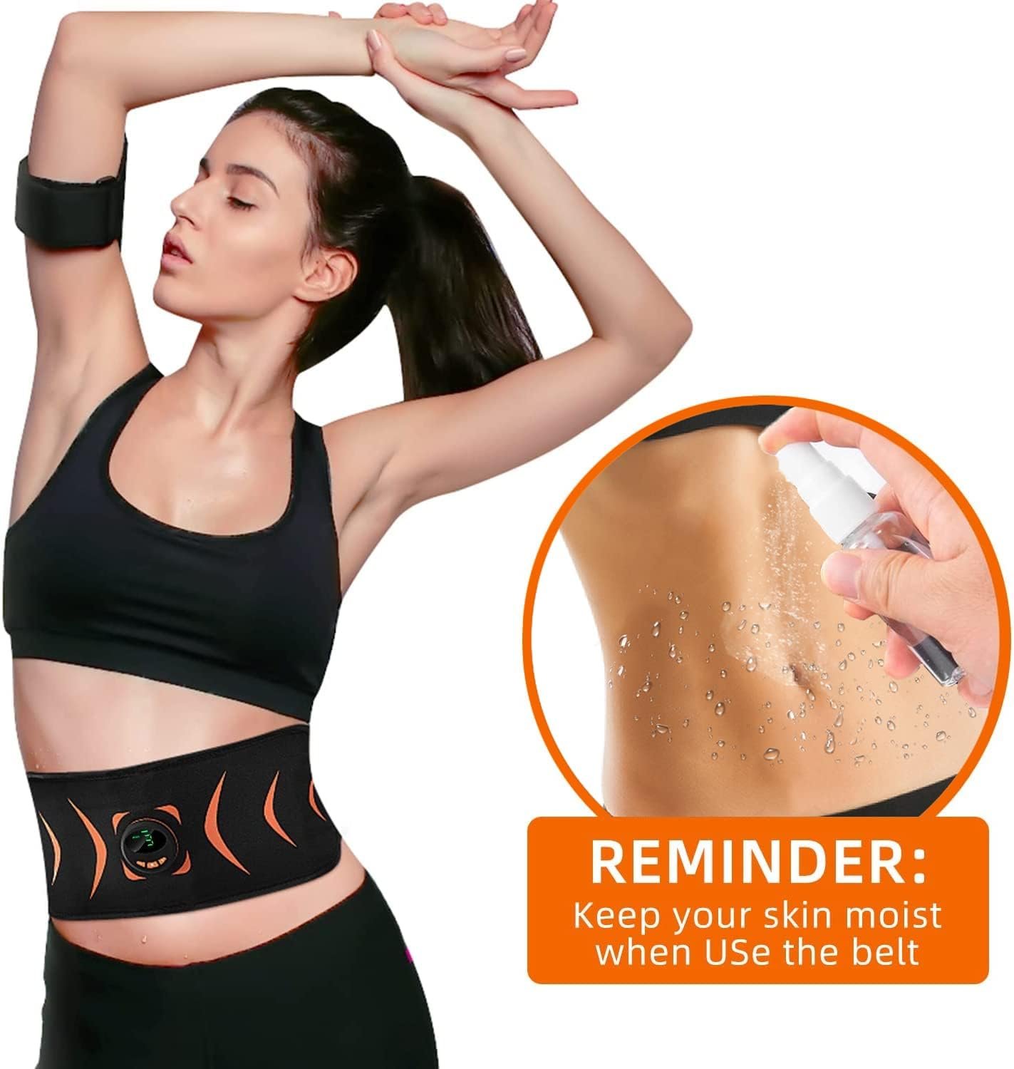 FOPIE ABS Stimulator, Abdominal Toning Belt Portable Muscle Toner Waist Trainer Fitness Trimmer Workout Equipment for Home - Image 7