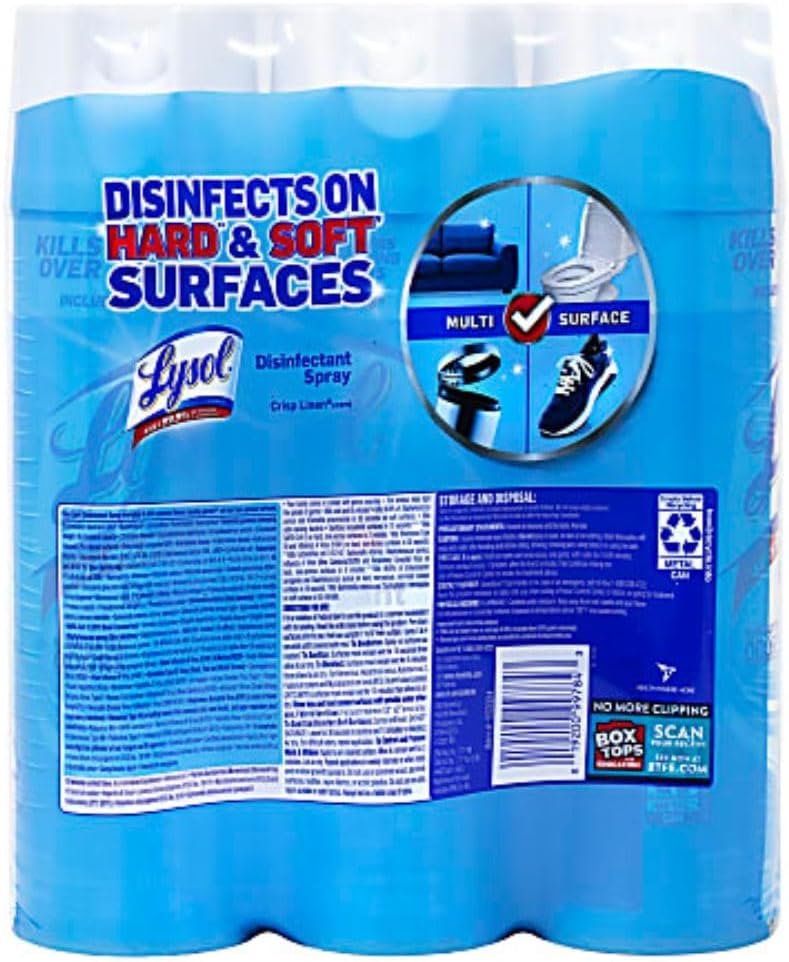 Generic Disinfectant Spray, Crisp Scent, 19 oz (Pack of 4) - Image 3