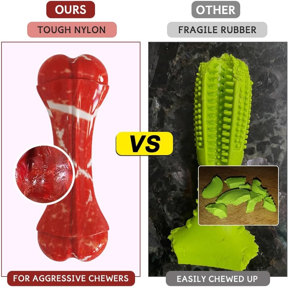 Dog Toys for Aggressive Chewers Large Dogs Indestructible Dog Chew Toys Tough Nylon Dog Bones to Keep Them Busy - Image 6