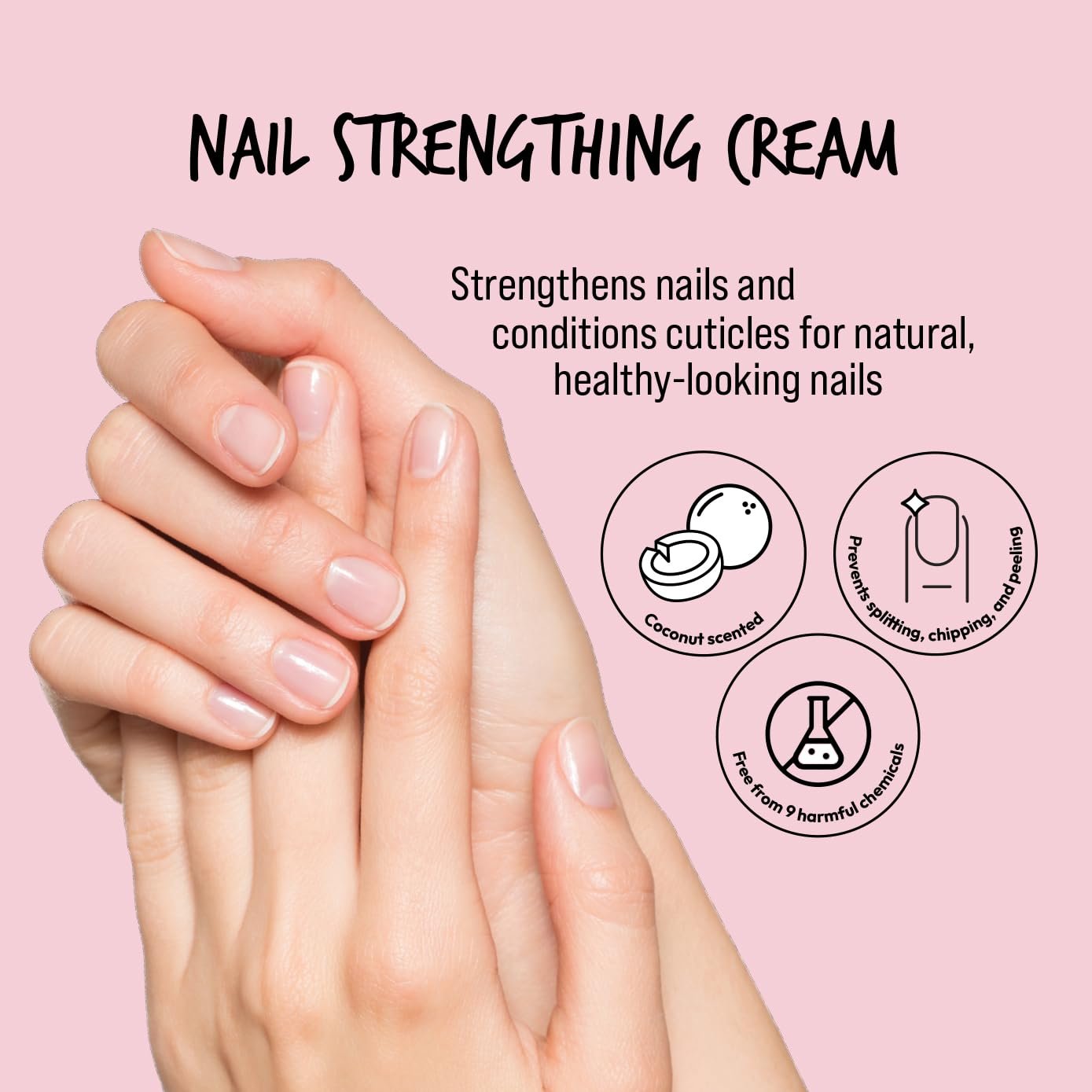 Kiss New York Nail Strengthening Cream with Coconut Oil, Nail Growth & Conditioning Cream Nail Treatment, Made in Korea - Image 3