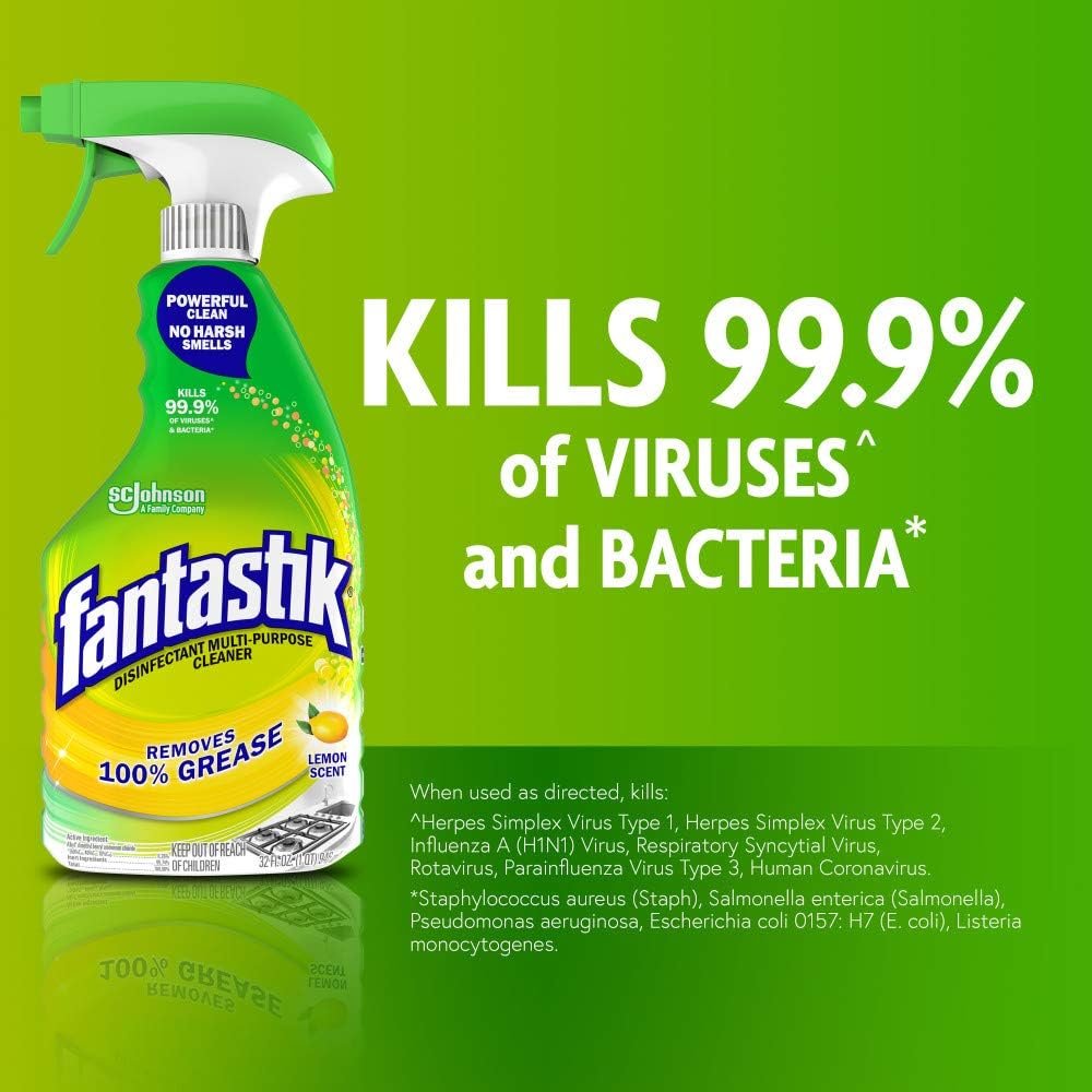Fantastik All-Purpose Cleaner Trigger, Lemon Scent, 32 fl oz - Image 7