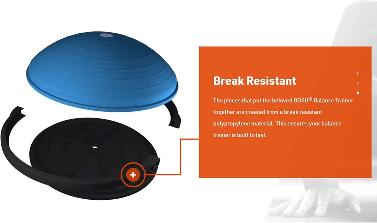 Bosu Home Gym Equipment The Original Balance Trainer 26 Inch Diameter - Image 8