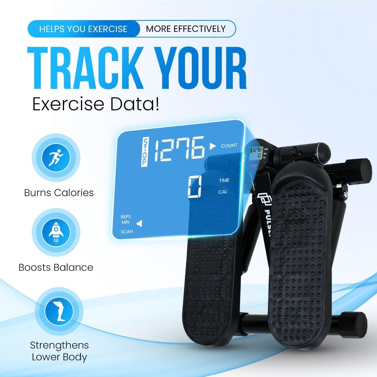 Steppers for Exercise at Home, Mini Stepper with Resistance Bands, Stair Stepper for Home, Stepper Exercise Machine, Compact Stepper Workout Equipment - Image 5