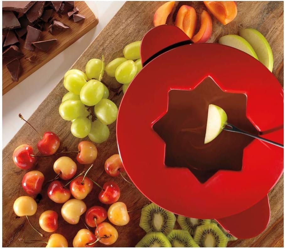 Cuisinart 13-Piece Cast Iron Fondue Set, Red - Image 4