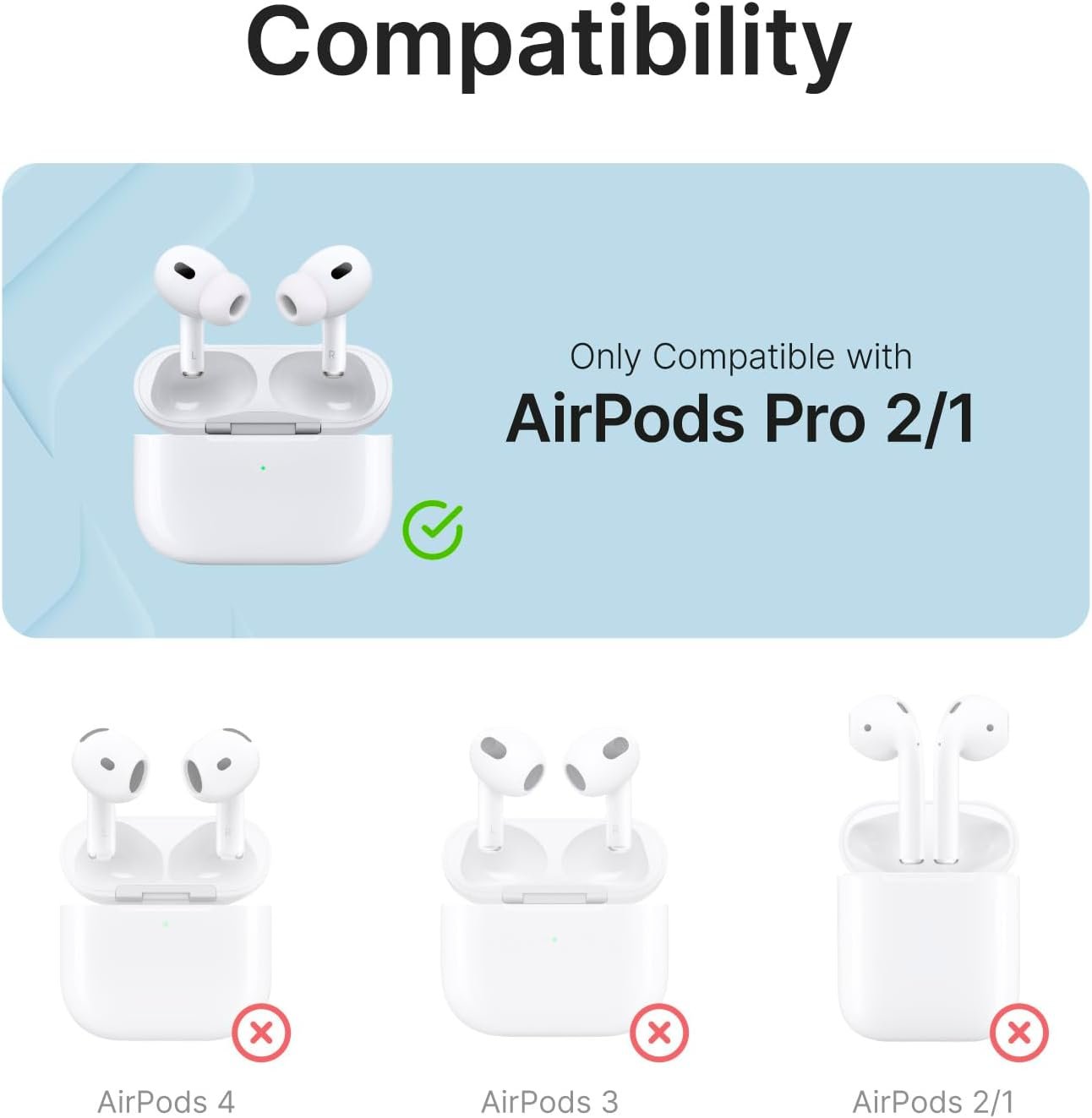 Catalyst Waterproof Case for AirPods Pro 2nd Generation and AirPods Pro 1st Generation - Wireless and USB-C Charging Compatible, One Piece Design, High Drop Protection Case with Carabiner - Image 3