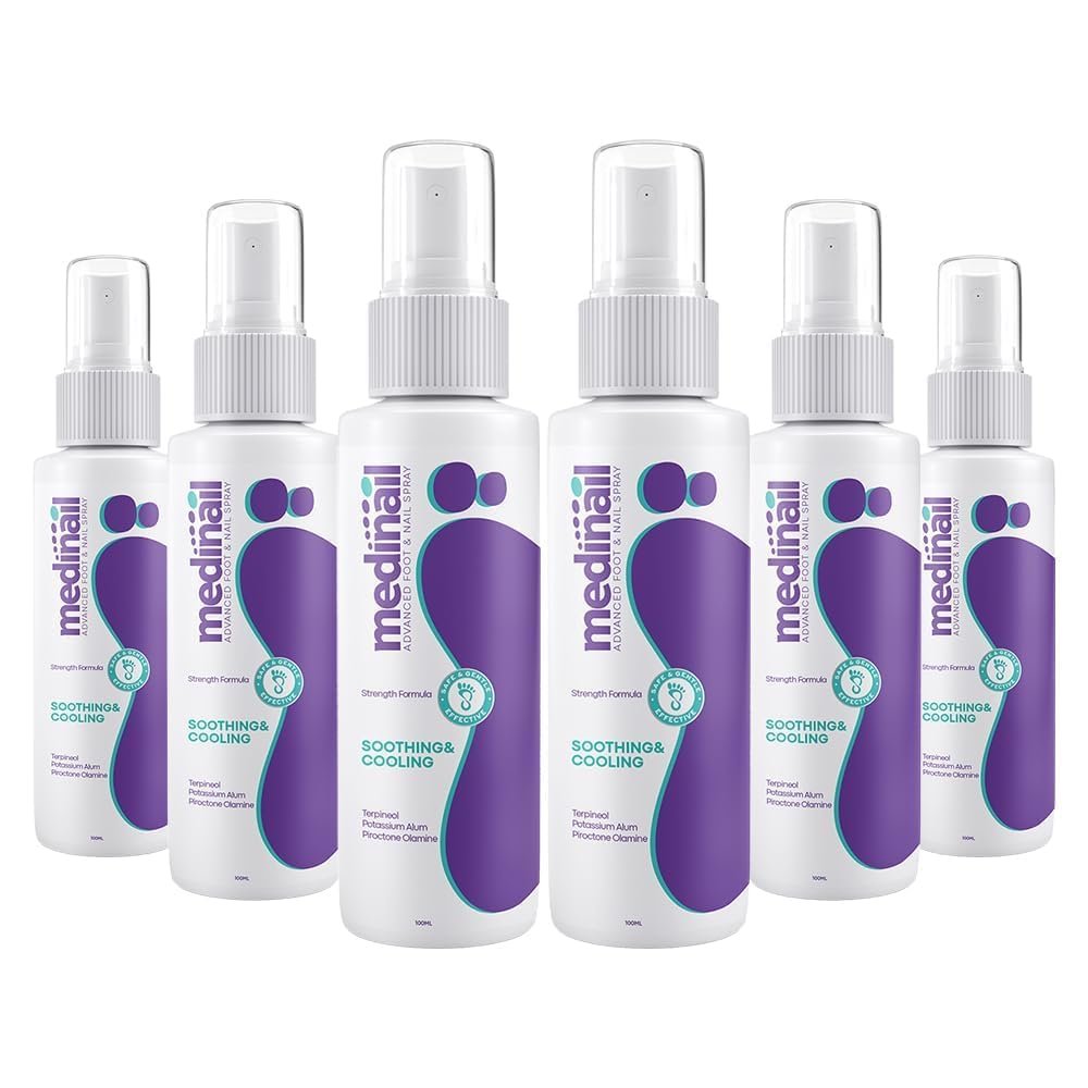 Medinail Toenail Fungus Treatment, Advanced Foot and Nail Spray, Hand and Toenail Repair Spray and Nail Strengthener (20.28 Fl Oz (Pack of 6)) - Image 2