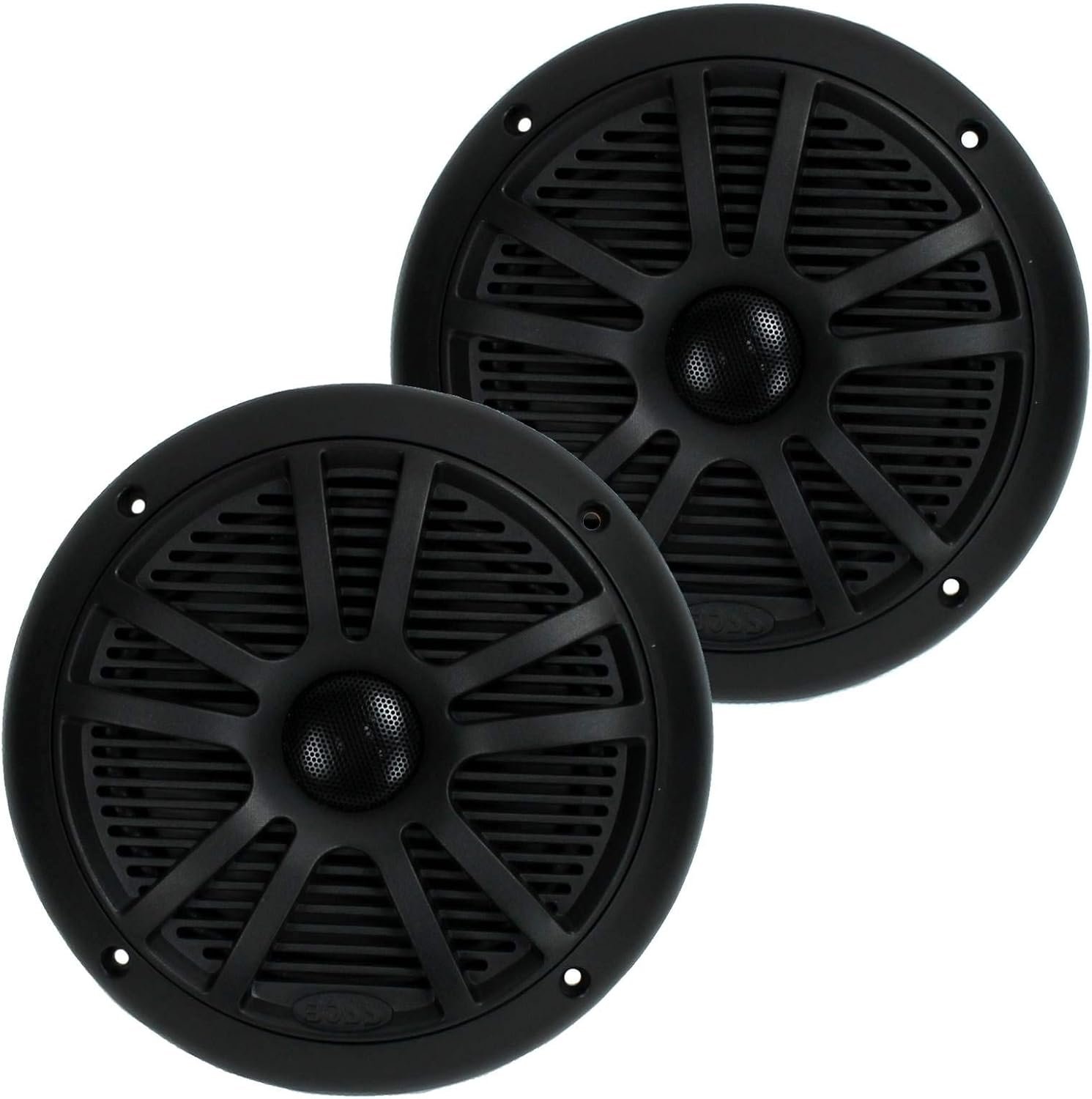 BOSS 6.5" 360W Dual Cone Black Marine Boat Outdoor Audio Speakers, 4pk | MR6B - Image 3
