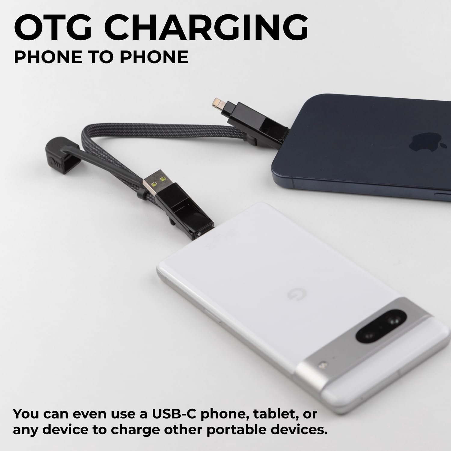 Rolling Square inCharge XL 6-in-1 Multi Charging Cable, Portable USB and USB-C Cable with 100W Ultra-Fast Charging Power, 1 Ft/0.3m, Urban Black - Image 7
