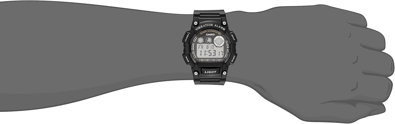 Casio Men's W735H-1AVCF Super Illuminator Black Watch - Image 3