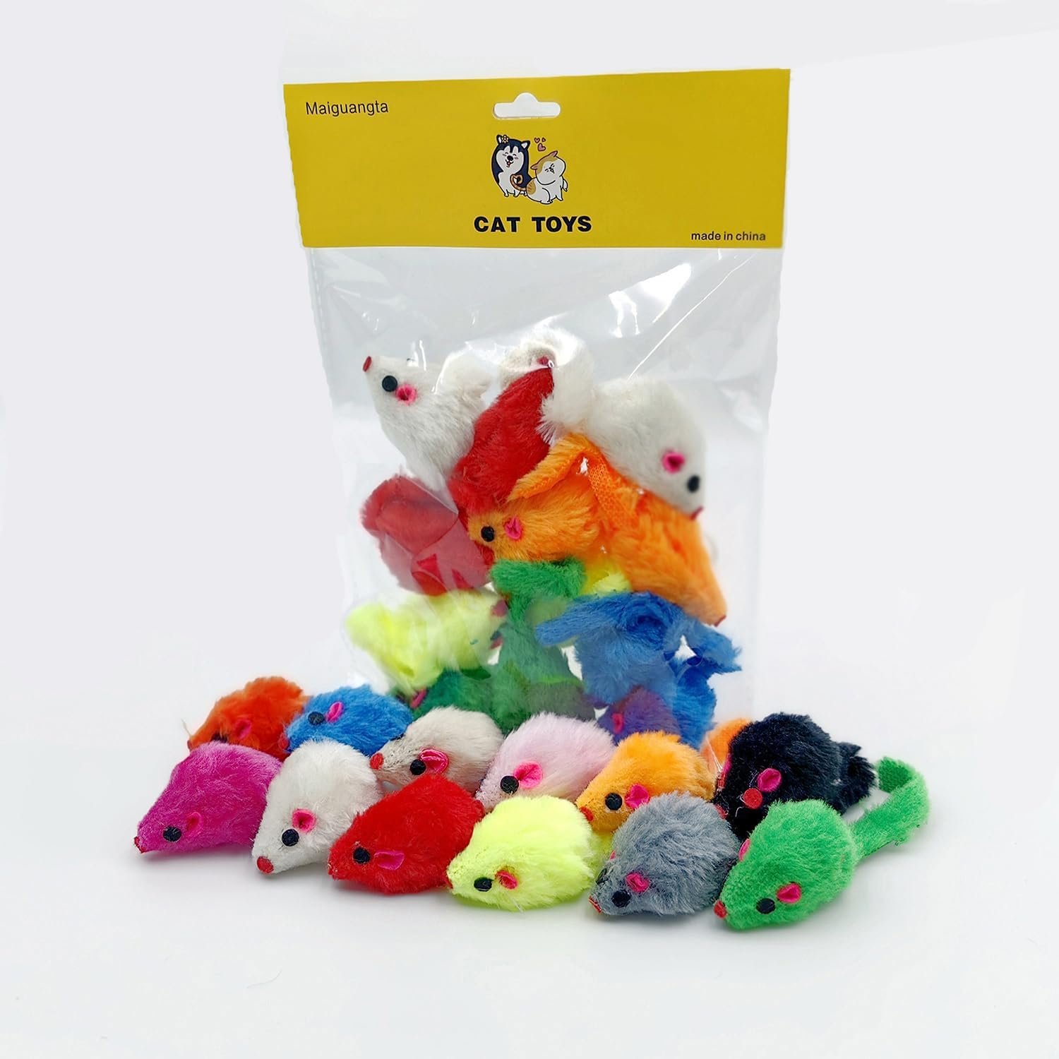 12PCS Cat Mouse Toys,Faux Fur Cat Mice Toys with Plastic Body, Interactive Catnip Toys for Indoor Cats,Perfect for Kittens, Cats, and Puppies!… - Image 2