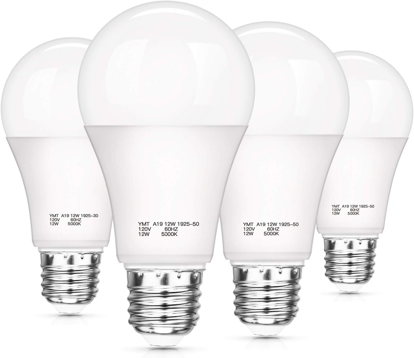 SHINE HAI Dusk to Dawn Light Sensor Bulbs, A19 12W(100 Watt Equivalent) LED Light Bulbs, 1200 LM, E26 Base, Daylight White 5000K Outdoor Bulbs for Porch, 4-Pack - Image 2