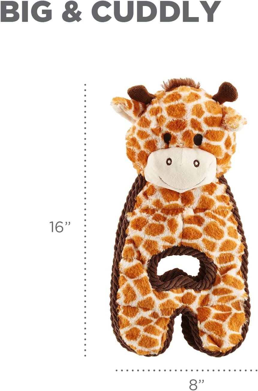 Outward Hound Cuddle Tugs Giraffe Plush Squeaky Dog Toy - Image 9
