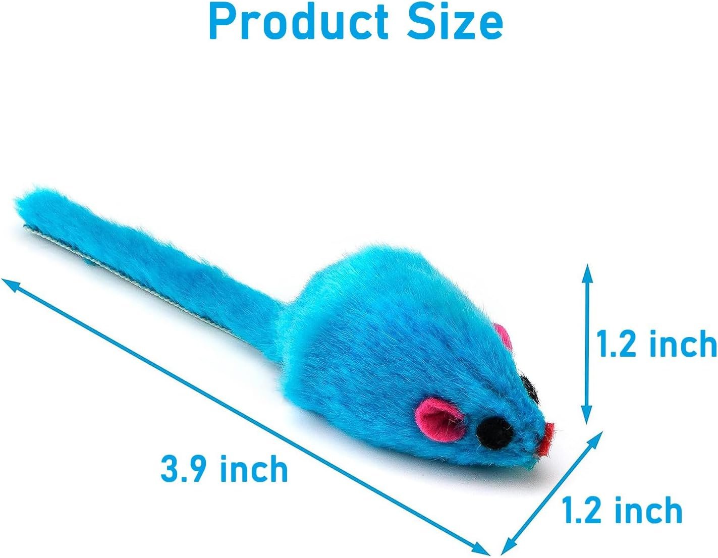 12PCS Cat Mouse Toys,Faux Fur Cat Mice Toys with Plastic Body, Interactive Catnip Toys for Indoor Cats,Perfect for Kittens, Cats, and Puppies!… - Image 6