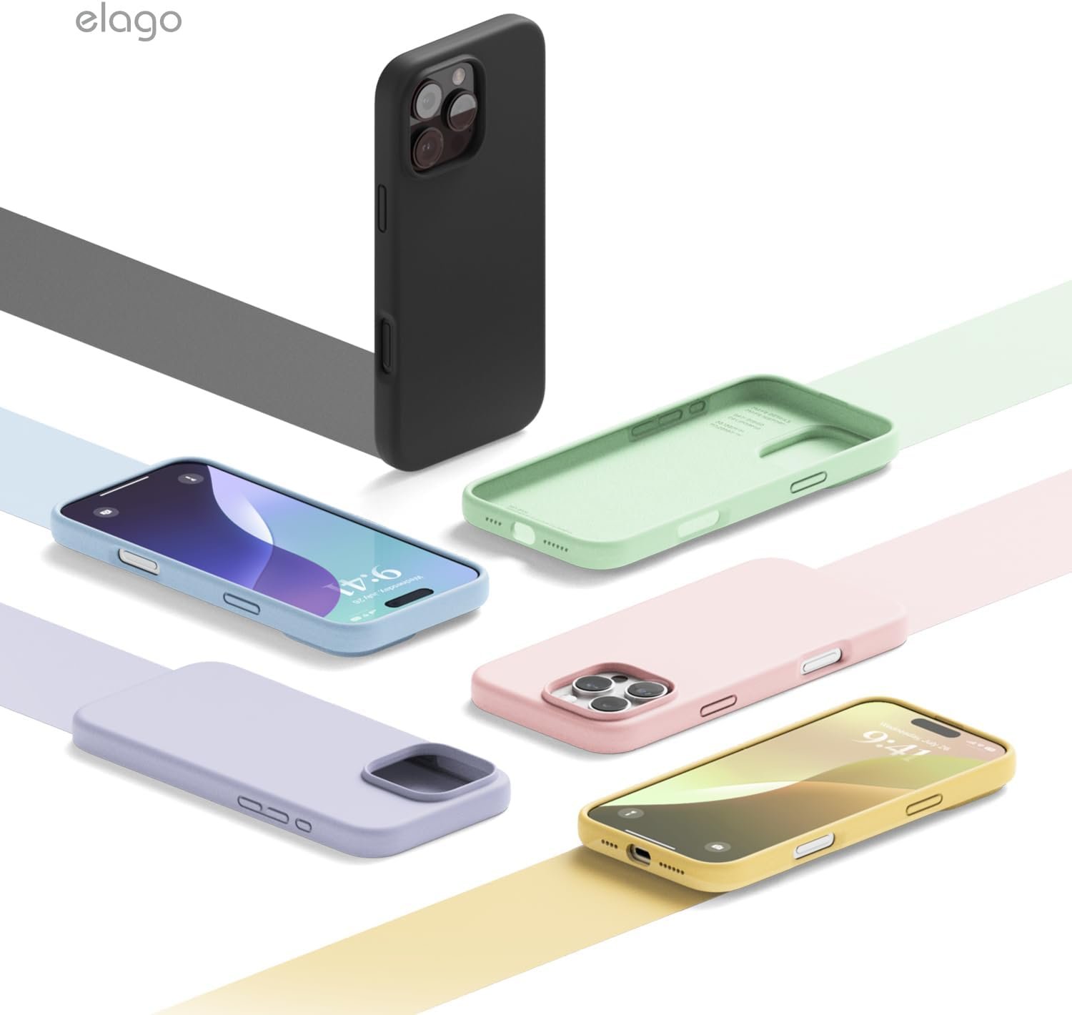 elago Compatible with iPhone 16 Pro Case, Premium Liquid Silicone Case, Full Body Protective Cover, Shockproof, Slim Phone Case, Anti-Scratch Soft Microfiber Lining, 6.3 inch (Midnight Green) - Image 8