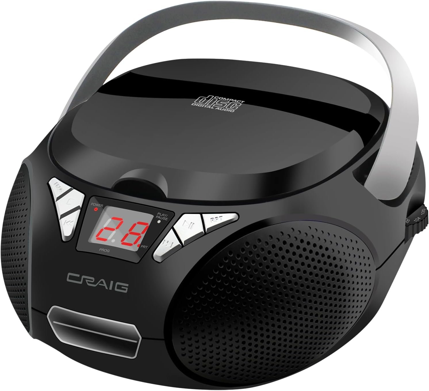 Craig CD6925 Portable Top-Loading Stereo CD Boombox with AM/FM Stereo Radio and Bluetooth Wireless Technology | Programmable CD Player | CD-R/CD-W Compatible | No Headphone Jack - Image 2