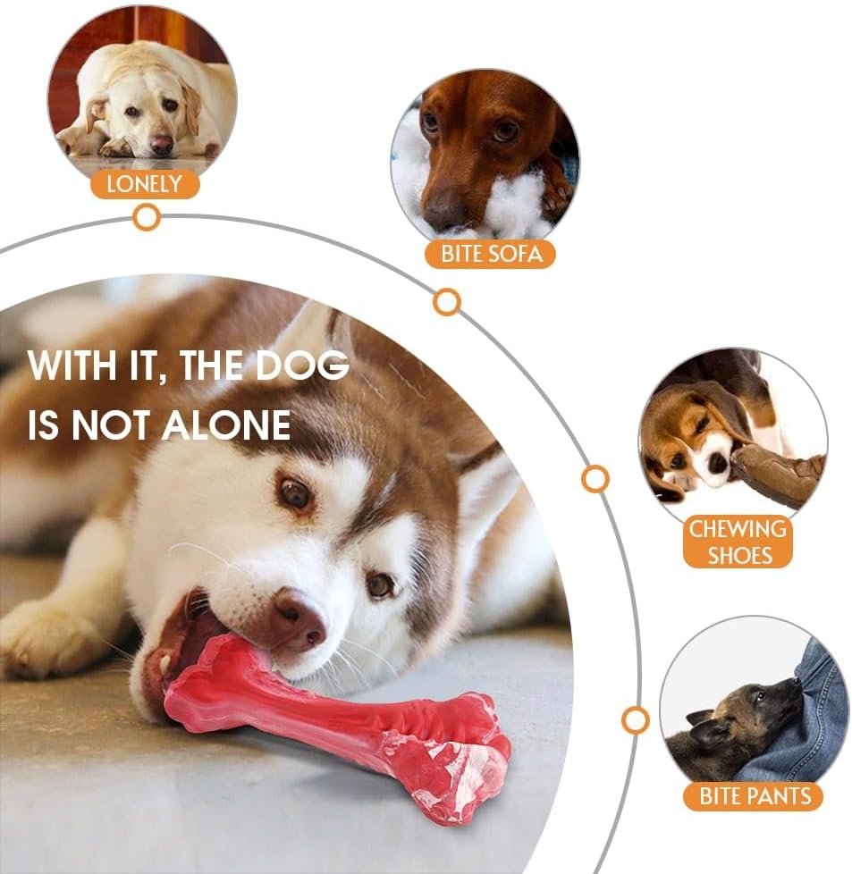FurFavor Premium Dental Dog Chew Bone for Aggressive Chewers, Large Durable Dog Chew Toys, Long-Lasting, Dental Health Support - Image 4