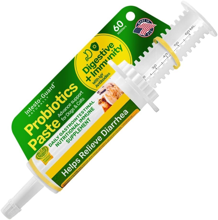 Intesto Guard Probiotics Paste 60ML/60cc Tube for Dogs & Cats Helps with Dog Diarrhea, Immune Supplements, with IgY antibodies & Made in USA - Image 2