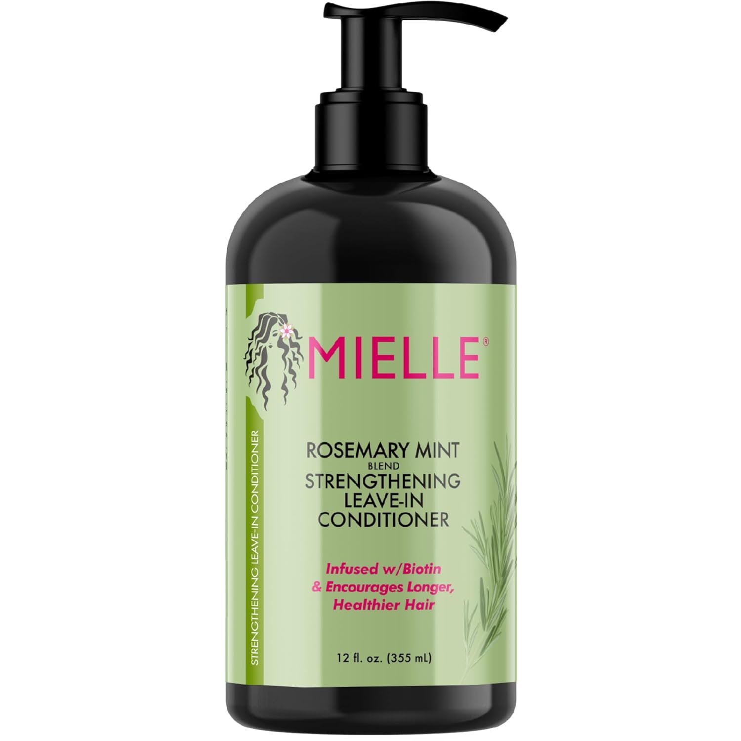 Mielle Organics Rosemary Mint Strengthening Leave-In Conditioner, Supports Hair Strength, Smooth Conditioner for Dry and Crinkled Hair, Weightless Hair Treatment - Image 2