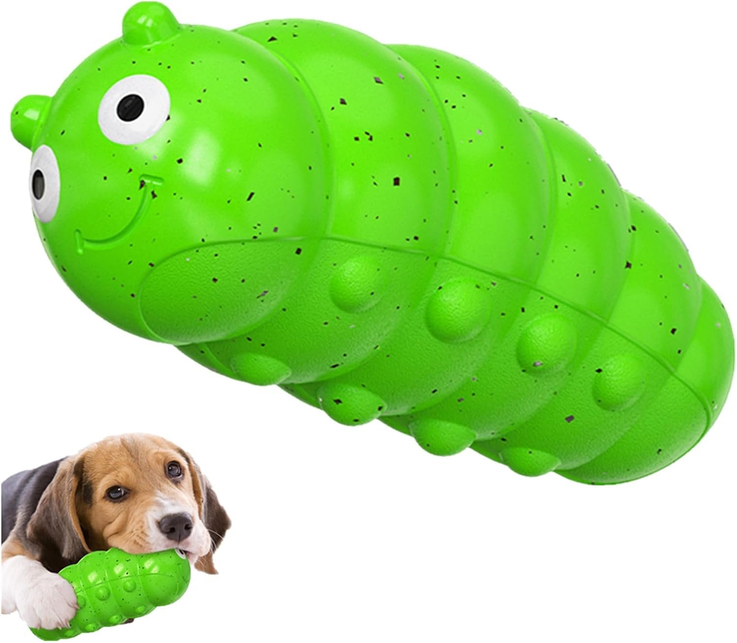 Indestructible Squeaky Dog Chew Toys for Aggressive Chewers, Food Grade Material Dog Chew Toys, Tough Durable Dog Toys for Medium Large Breed (Green) - Image 2