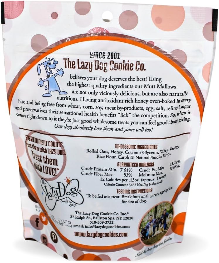 The Lazy Dog Cookie Co. Soft Dog Treats, Mutt Mallows Sweetie Smores, for Small, Medium and Large Dogs, Wheat-Free, Baked in The USA, 5 oz. (Pack of 3) Smores - Image 3