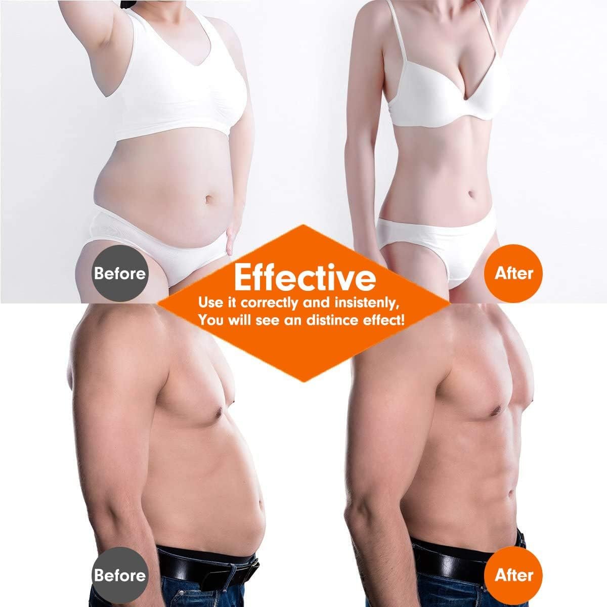 FOPIE ABS Stimulator, Abdominal Toning Belt Portable Muscle Toner Waist Trainer Fitness Trimmer Workout Equipment for Home - Image 8