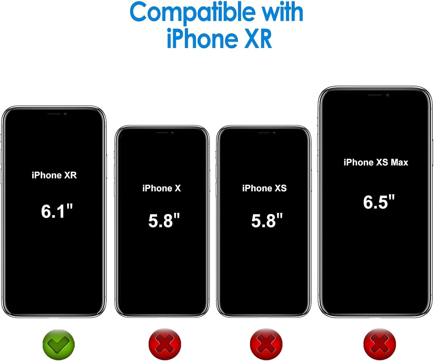 JETech Case for iPhone XR 6.1-Inch, Non-Yellowing Shockproof Phone Bumper Cover, Anti-Scratch Clear Back (Black) - Image 3