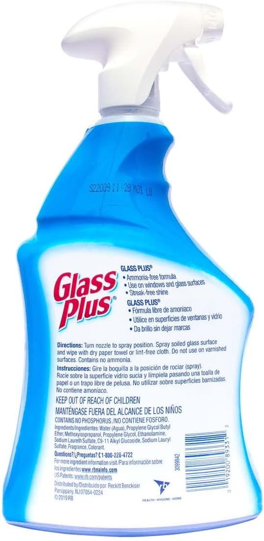 Glass Plus Glass Cleaner, 32 Fl Oz Bottle, Multi-Surface Glass Cleaner - Image 5