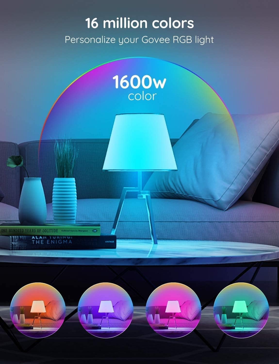 Govee LED Light Bulb Dimmable, Music Sync Color Changing, A19 7W 60W Equivalent, No Hub Required Multicolor Bluetooth Light Bulbs with App Control for Party Home (Don't Support WiFi/Alexa) - Image 5