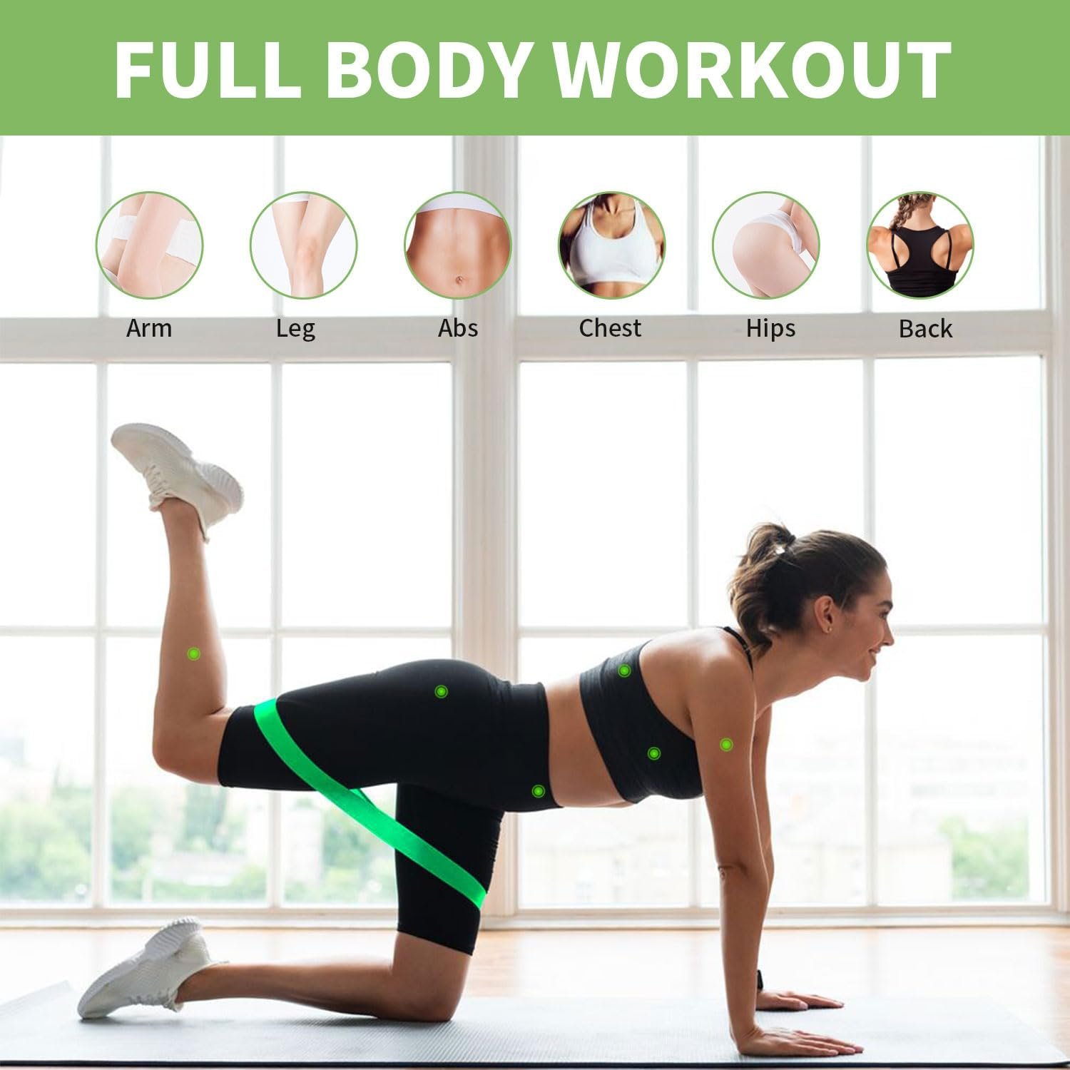 Resistance Bands for Working Out, Loop Exercise Bands for Booty Leg, Butt, Glutes, Stretch Workout Bands for Women & Men, Hip Elastic Bands for Home and Gym Fitness, Yoga, Pilates - Image 5