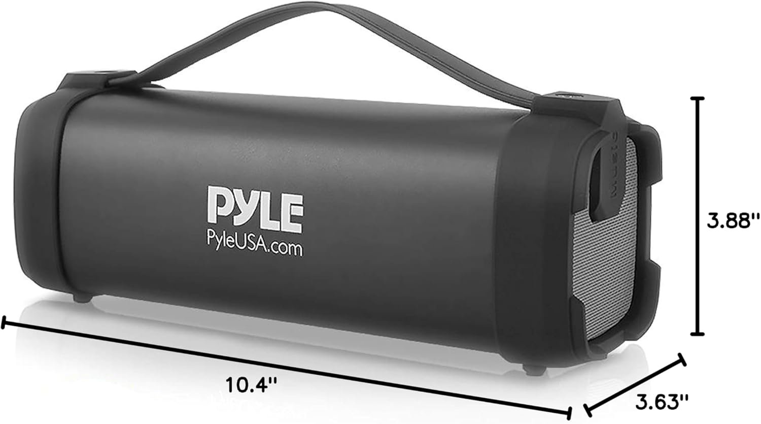 Pyle Wireless Portable Bluetooth Speaker- 100 Watt Power Rugged Compact Audio Sound Box Stereo System with Built-in Rechargeable Battery, 3.5mm AUX Input Jack,FM Radio,MP3 & USB Reader-PBMSQG5, Black - Image 9