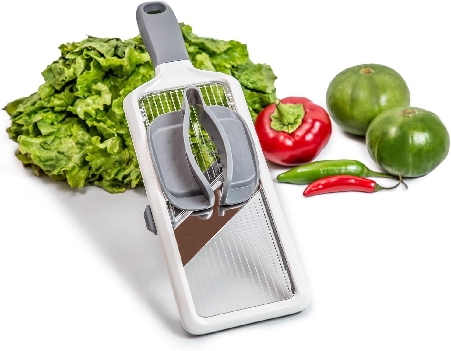 Multi Handheld Mandoline Slicer - Adjustable Stainless Steel Blades, Comfort Grip, Safety Features, Dishwasher Safe Easy to Clean Ideal for Fast and Precise Slicing of Fruits and Vegetables - Image 2