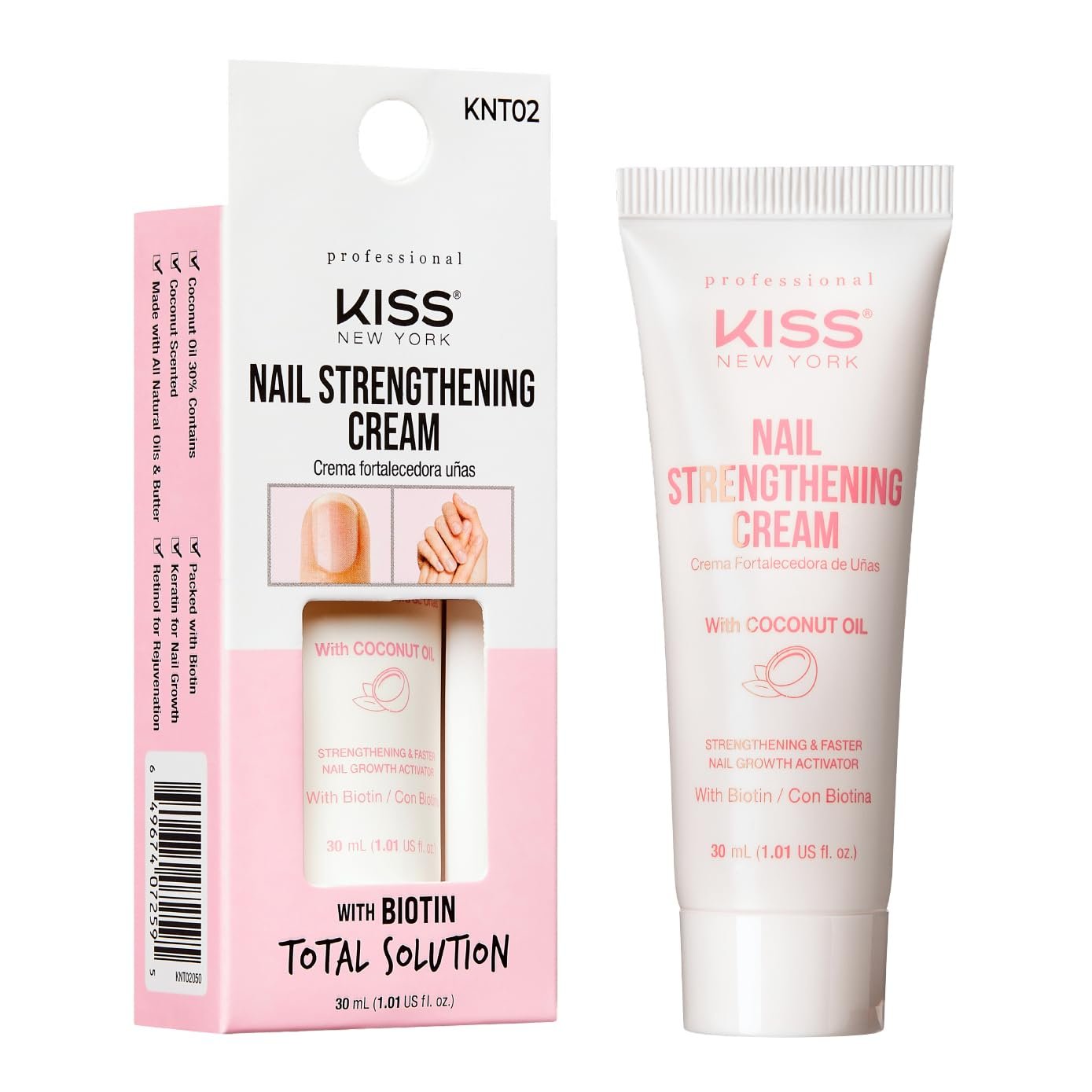 Kiss New York Nail Strengthening Cream with Coconut Oil, Nail Growth & Conditioning Cream Nail Treatment, Made in Korea - Image 2