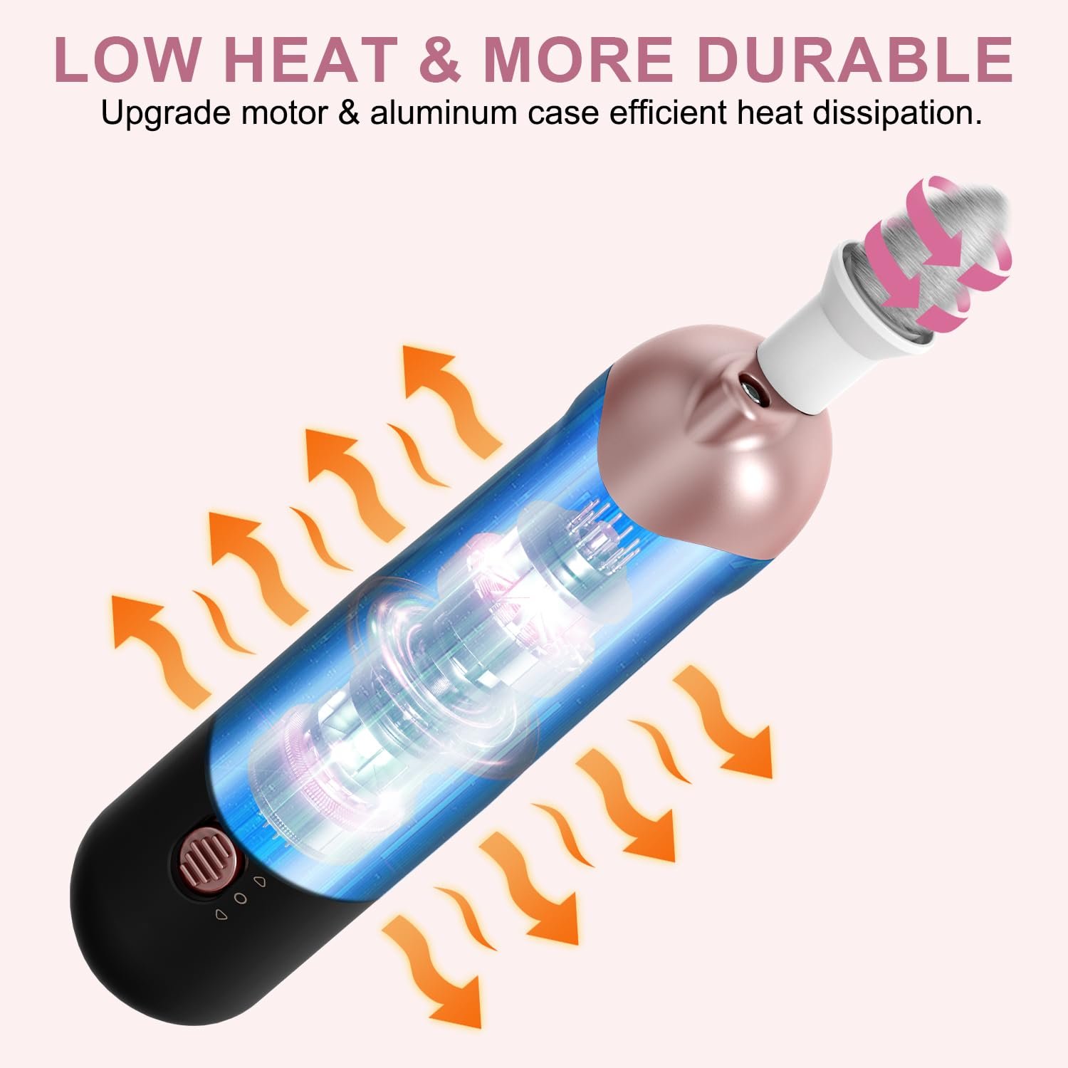 Professional Manicure Pedicure Kit, 9 in 1 Cordless Nail Drill with 100 pcs Nail Drill Bits Sanding Bands, Nail Grinder for Human, 5 Speeds Electric Nail Drill, Nail Dremel Kit for Home and Salon Use - Image 6